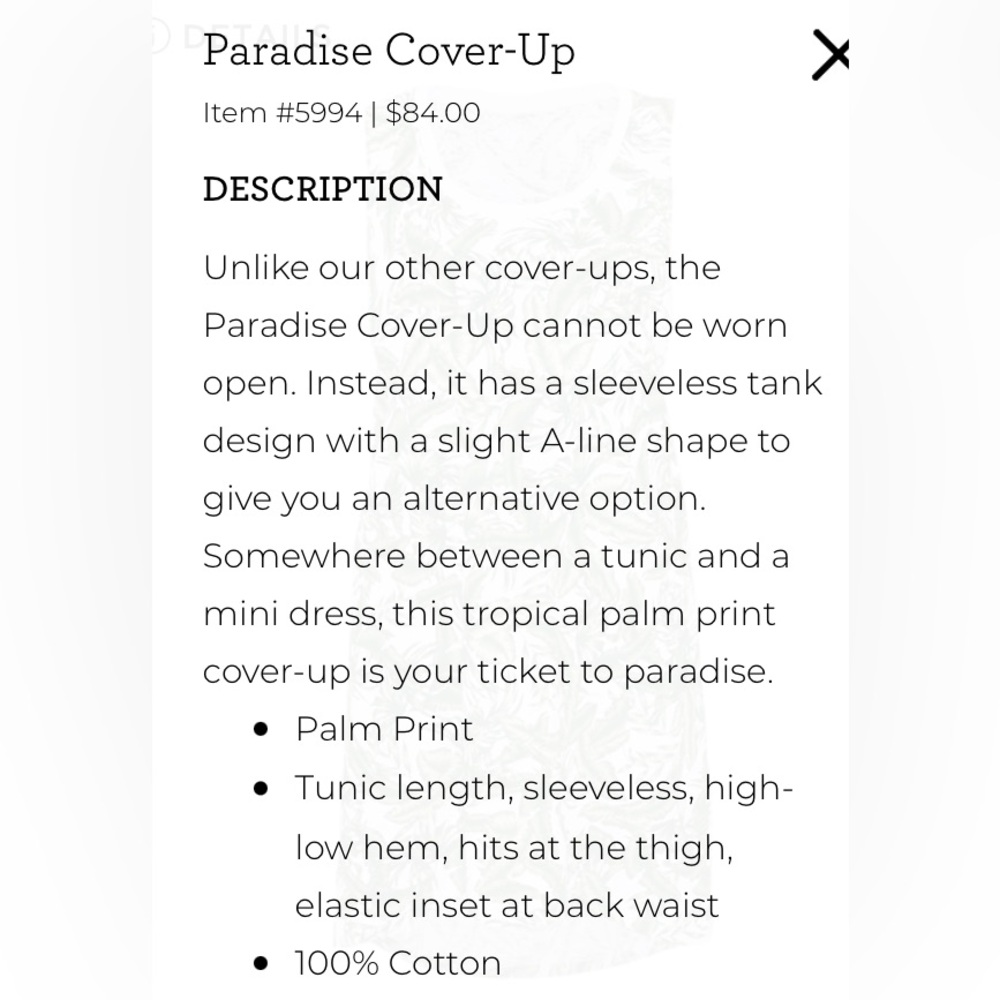 Cabi Paradise Cover-up. Size M - Picture 12 of 13